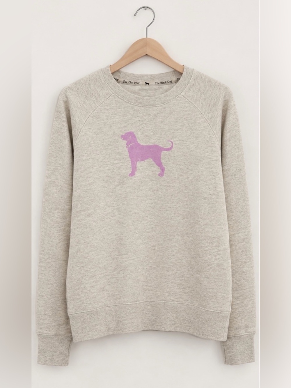 The Black Dog Classic Raglan Crewneck Sweatshirt - Heather Oatmeal - Size XS